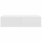 vidaXL Scaffale a Parete con Cassetti Bianco 60x26,5x15 cm Truciolato vidaXL Scaffale a Parete con Cassetti Bianco 60x26,5x15 cm Truciolato