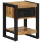 vidaXL Comodino 35x34x45 cm in Legno Massello Mango Grezzo