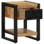 vidaXL Comodino 35x34x45 cm in Legno Massello Mango Grezzo