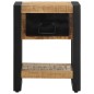 vidaXL Comodino 35x34x45 cm in Legno Massello Mango Grezzo