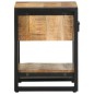 vidaXL Comodino 35x34x45 cm in Legno Massello Mango Grezzo