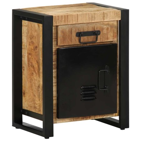 vidaXL Comodino 40x30x50 cm in Legno Massello di Mango Grezzo