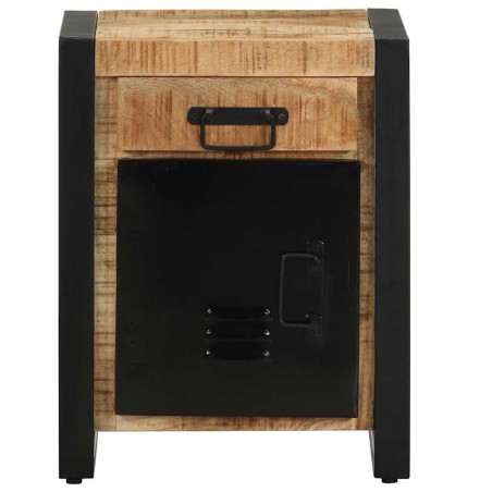 vidaXL Comodino 40x30x50 cm in Legno Massello di Mango Grezzo