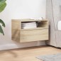 vidaXL Comodino a Muro Rovere Sonoma 45x26x28,5 cm