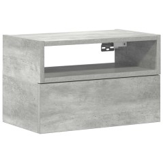 vidaXL Comodino a Muro Grigio Cemento 45x26x28,5 cm