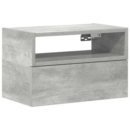 vidaXL Comodino a Muro Grigio Cemento 45x26x28,5 cm