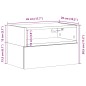 vidaXL Comodino a Muro Grigio Cemento 45x26x28,5 cm vidaXL Comodino a Muro Grigio Cemento 45x26x28,5 cm