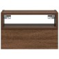 vidaXL Comodini a Muro 2 pz Rovere Marrone 45x26x28,5 cm vidaXL Comodini a Muro 2 pz Rovere Marrone 45x26x28,5 cm