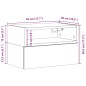 vidaXL Comodini a Muro 2 pz Nero 45x26x28,5 cm vidaXL Comodini a Muro 2 pz Nero 45x26x28,5 cm