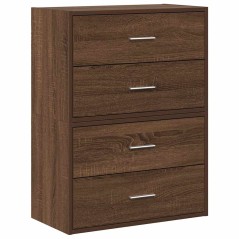 vidaXL Armadi con 2 Cassetti 2 pz Rovere Marrone 60x31x40cm Truciolato