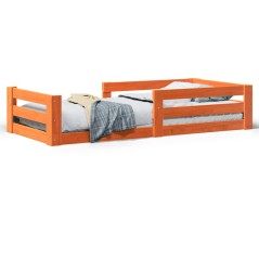 vidaXL Giroletto senza materasso marrone cera 80x160 cm legno di pino