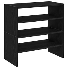vidaXL Scarpiere 2 pz Impilabili in Rovere Nero 60x30x30,5 cm