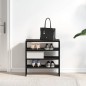 vidaXL Scarpiere 2 pz Impilabili in Rovere Nero 60x30x30,5 cm vidaXL Scarpiere 2 pz Impilabili in Rovere Nero 60x30x30,5 cm