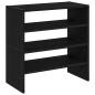 vidaXL Scarpiere 2 pz Impilabili in Rovere Nero 60x30x30,5 cm vidaXL Scarpiere 2 pz Impilabili in Rovere Nero 60x30x30,5 cm