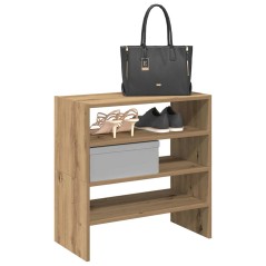 vidaXL Scarpiere 2 pz Impilabili Rovere Artigianale 60x30x30,5 cm