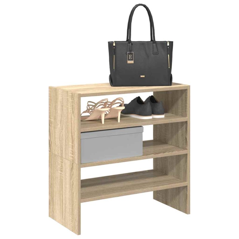vidaXL Scarpiere 2 pz Impilabili Rovere Sonoma 60x30x30,5 cm vidaXL Scarpiere 2 pz Impilabili Rovere Sonoma 60x30x30,5 cm
