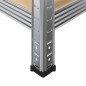 vidaXL Mensole Portaoggetti 5 Strati 3 pz Argento in Acciaio e Legno vidaXL Mensole Portaoggetti 5 Strati 3 pz Argento in Acciaio e Legno