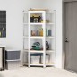 vidaXL Scaffale Angolare 5 Ripiani Argento Acciaio e Legno Multistrato vidaXL Scaffale Angolare 5 Ripiani Argento Acciaio e Legno Multistrato