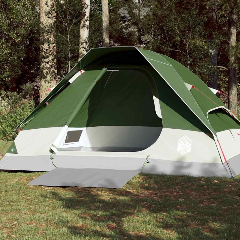 vidaXL Tenda da Campeggio a Cupola per 4 Persone Verde Impermeabile vidaXL Tenda da Campeggio a Cupola per 4 Persone Verde Impermeabile