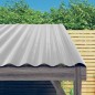 Pannelli Tetto 12pz Acciaio Verniciato Polvere Argento 60x36 cm Pannelli Tetto 12pz Acciaio Verniciato Polvere Argento 60x36 cm