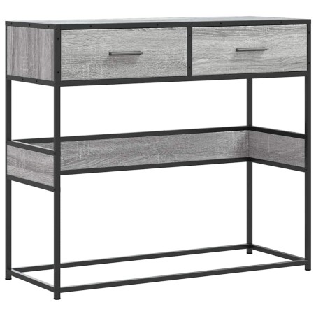 vidaXL Tavolo Consolle Rovere Sonoma 90x35x80 cm in Legno Multistrato