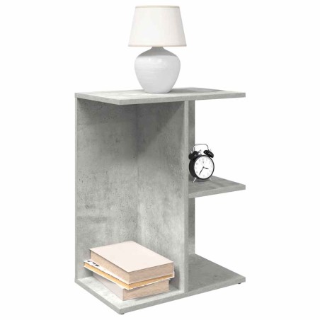 vidaXL Comodino Grigio Cemento 46,5x29x61 cm in Legno Multistrato