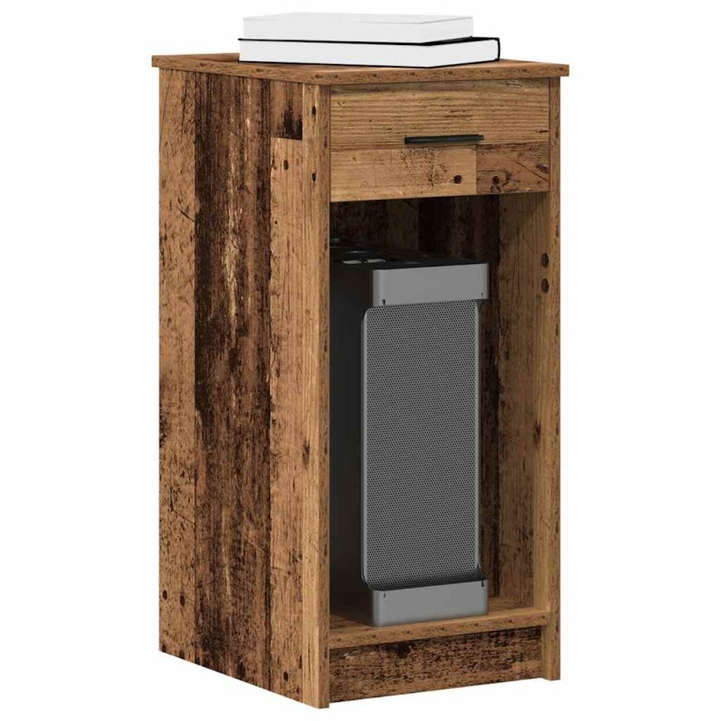 vidaXL Supporto per Computer a Torre con Cassetto Antico 35x45x77 cm
