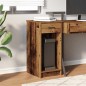 vidaXL Supporto per Computer a Torre con Cassetto Antico 35x45x77 cm