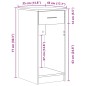 vidaXL Supporto per Computer a Torre con Cassetto Antico 35x45x77 cm