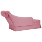 vidaXL Sdraio con Capezzale e Bracciolo Destro in Velluto Rosa vidaXL Sdraio con Capezzale e Bracciolo Destro in Velluto Rosa