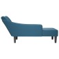 vidaXL Sdraio con Bracciolo Destro in Velluto Blu vidaXL Sdraio con Bracciolo Destro in Velluto Blu