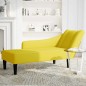 vidaXL Sdraio con Bracciolo Destro in Velluto Giallo vidaXL Sdraio con Bracciolo Destro in Velluto Giallo