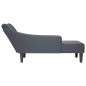 vidaXL Sdraio con Bracciolo Destro in Velluto Grigio Scuro vidaXL Sdraio con Bracciolo Destro in Velluto Grigio Scuro