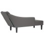 vidaXL Sdraio con Bracciolo Destro in Tessuto Grigio Scuro vidaXL Sdraio con Bracciolo Destro in Tessuto Grigio Scuro