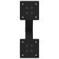 vidaXL Gambe Tavolino da Caffè a X 2 pz Nero 37x(30-31) cm in Acciaio