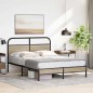 vidaXL Giroletto senza Materasso Rovere Fumo 140x190 cm in Truciolato