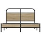 vidaXL Giroletto senza Materasso Rovere Fumo 140x190 cm in Truciolato