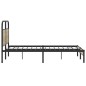 vidaXL Giroletto senza Materasso Rovere Fumo 140x190 cm in Truciolato