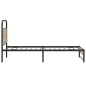 vidaXL Giroletto senza Materasso Rovere Fumo 100x190 cm in Truciolato