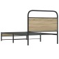 vidaXL Giroletto senza Materasso Rovere Fumo 100x190 cm in Truciolato