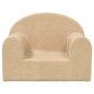 vidaXL Divano per Bambini Crema in Morbido Peluche vidaXL Divano per Bambini Crema in Morbido Peluche