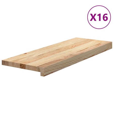 vidaXL Gradini 16 pz 70x30x2 cm in Rovere Massello Non Trattato