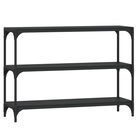 vidaXL Mobile Porta Libri Nero 100x33x70,5cm Legno Multistrato Acciaio
