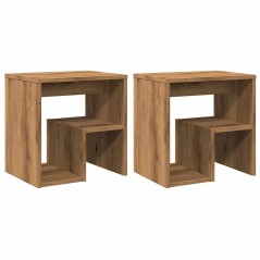 vidaXL Comodini 2pz Rovere Artigianale 40x30x40 cm in Truciolato