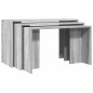 vidaXL Tavolini Impilabili 3 pz Grigio Sonoma in Legno Multistrato