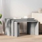 vidaXL Tavolini Impilabili 3 pz Grigio Sonoma in Legno Multistrato