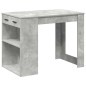 vidaXL Scrivania con Cassetto Ripiano Grigio Cemento Legno Multistrato vidaXL Scrivania con Cassetto Ripiano Grigio Cemento Legno Multistrato