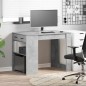 vidaXL Scrivania con Cassetto Ripiano Grigio Cemento Legno Multistrato vidaXL Scrivania con Cassetto Ripiano Grigio Cemento Legno Multistrato