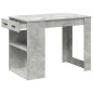 vidaXL Scrivania con Cassetto Ripiano Grigio Cemento Legno Multistrato vidaXL Scrivania con Cassetto Ripiano Grigio Cemento Legno Multistrato