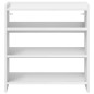 vidaXL Scarpiera Bianca 60x25x62 cm in Legno Multistrato
